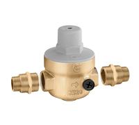 539250 Riduttore di pressione con doppio attacco manometro 1/4? F 3/4" CALEFFI