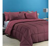 Caleffi 55076 Microfibra Modern Trapunta per Matrimoniale Letto, Bordeaux