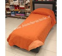 Caleffi 55128 Microfibra Mia Calduccia Coperta Mezza Stagione per Piazza e Mezza Letto, Arancio