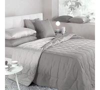 Caleffi 55136 Microfibra Mia Calduccia Coperta Mezza Stagione per Matrimoniale Letto, Grigio