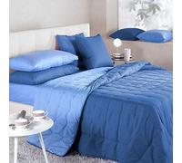 Caleffi 55163 Microfibra Mia Calduccia Coperta Mezza Stagione per Matrimoniale Letto, Bluette