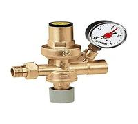 Caleffi 553140 Unità di riempimento automatica 1/2" con rubinetto manuale, colino, valvola di ritegno e manometro