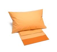 Caleffi 63508 Cotone Bikolor Copriletto Lenzuola per Matrimoniale Letto, Arancio