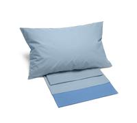 Caleffi 63547 Cotone Bikolor Copriletto Lenzuola per Piazza e Mezza Letto, Avio