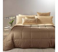 Caleffi 69628 Cotone Bicolor Trapunta per Matrimoniale Letto, Moka (9153)