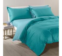 Caleffi 69653 Cotone Bicolor Completo Copripiumino per Matrimoniale Letto, Anice
