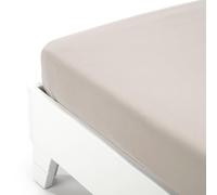 Caleffi 76264 Cotone Tinta Unita Inferiore Lenzuolo per Piazza e Mezza Letto, Sabbia