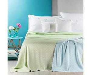 Caleffi 77039 Zanzibar Copriletto Estivo per Singolo Letto, Verde