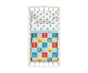 Caleffi 77939 Cotone Disney Mickey Patch Copriletto Primaverile, Taglia Unica