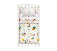 Caleffi 79602 Cotone Disney Minnie&Mickey Copriletto Primaverile, Naturale
