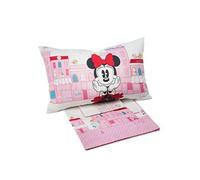 Caleffi 80485 Cotone Disney Minnie City Completo Lenzuola per Piazza e Mezza Letto, Multicolor