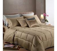 Caleffi 9120, Raso di Cotone Trapunta per Matrimoniale Letto, Tortora