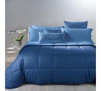 Caleffi 9142, Cotone Bicolor Trapunta per Matrimoniale Letto, Blu