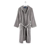 Caleffi - Accappatoio MINORCA per adulti, Donna/Uomo/Unisex con Cappuccio, in Spugna 100% morbido Cotone idrofilo 400gsm, Lavabile in Lavatrice 40° + Asciugatrice, Taglia 3XL Colore ANTRACITE
