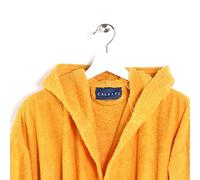 Caleffi - Accappatoio MINORCA per adulti, Donna/Uomo/Unisex con Cappuccio, in Spugna 100% morbido Cotone idrofilo 400gsm, Lavabile in Lavatrice 40° + Asciugatrice, Taglia 3XL Colore ANTRACITE