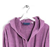 Caleffi - Accappatoio MINORCA per Bambini Unisex con Cappuccio, in Spugna 100% morbido Cotone idrofilo 400gsm, Lavabile in Lavatrice 40° + Asciugatrice, Taglia 10-12 anni Colore CICLAMINO