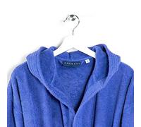 Caleffi - Accappatoio MINORCA per Bambini Unisex con Cappuccio, in Spugna 100% morbido Cotone idrofilo 400gsm, Lavabile in Lavatrice 40° + Asciugatrice, Taglia 8-10 anni Colore BLU