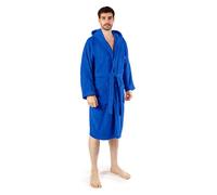 Caleffi Accappatoio Uomo, Donna in Spugna di Cotone, Blu, M