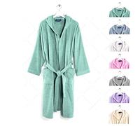 Caleffi 78043 Cotone Arcobaleno Accappatoio con Cappuccio Unisex, Confetto, M/L
