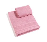 Caleffi Asciugamano con Ospite in Cotone Gim Rosa - 76369