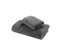 Caleffi, Stripe, Asciugamano con Ospite-Grigio Scuro, Cotone