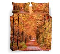 Caleffi Autumn Leaves Completo Copripiumino, Cotone , Unica, Matrimoniale, 80107 , Sogni di Viaggio