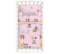 Copriletto in panama per lettino Caleffi Mickey & Minnie Rosa