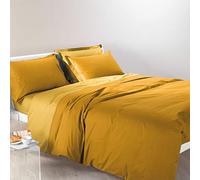 Caleffi Bicolor Completo Copripiumino, Cotone , Giallo Sole, Matrimoniale, 78467 , Caleffi