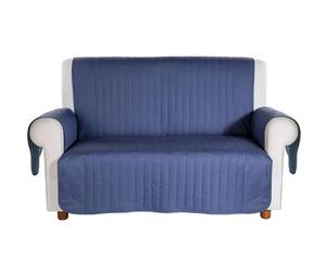 Caleffi Bicolor Copridivano Salvadivano, Cotone, Blu, 1 Posti, 78203