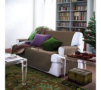 Caleffi Bicolor Copridivano Salvadivano, Cotone, Moka, 2 Posti, 78214