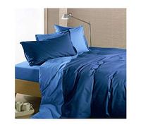 Caleffi - Completo-copripiumino Bicolor Tinta Unita Singolo Blu