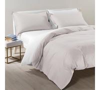 Caleffi Completo Copripiumino Matrimoniale Bicolor in 100% Cotone - Set 4 Pezzi