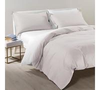 Caleffi 45466 Cotone Bicolor Completo Copripiumino per Matrimoniale Letto, Sabbia (8361)