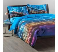 Caleffi Completo Copripiumino matrimoniale due piazze Brooklyn Sogni di Viaggio