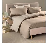 Caleffi Completo Copripiumino Matrimoniale Vita Double in Cotone e Lyocell Set 4 Pezzi con Sacco, Federe e Lenzuolo con Angoli (Naturale)