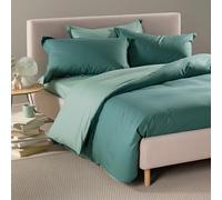 Caleffi Completo Copripiumino Matrimoniale Vita Double in Cotone e Lyocell Set 4 Pezzi con Sacco, Federe e Lenzuolo con Angoli (Pavone)