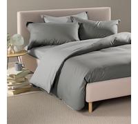 Caleffi Completo Copripiumino Matrimoniale Vita Double in Cotone e Lyocell Set 4 Pezzi con Sacco, Federe e Lenzuolo con Angoli (Grigio)
