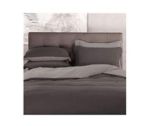 Caleffi - Completo-copripiumino Modern Tinta Unita Piazza e Mezza Bordeaux