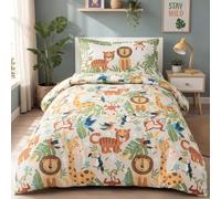 Caleffi Completo Copripiumino per Letto Singolo in 100% Cotone Art Tropical