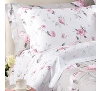 Caleffi Completo Lenzuola Bella Rosa Matrimoniale in Raso di cotone