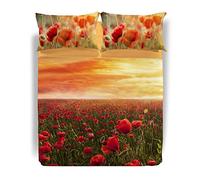 Caleffi Completo lenzuola copriletto MATRIMONIALE Art. CAMPO DI PAPAVERI