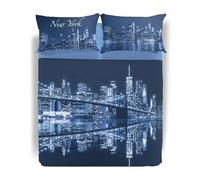 Caleffi Completo lenzuola copriletto matrimoniale due piazze New York