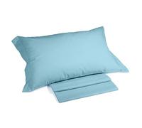 Caleffi - Completo Lenzuola in Cotone | Design Italiano dal 1962 | Confortevolezza per un Sonno Migliore | Tinta Unita, Turchese, Una Piazza e Mezza, Cotone