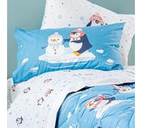 Caleffi Completo Lenzuola Letto Lenzuola Tropical in Cotone Singolo (Bluette)