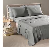 Caleffi Completo Lenzuola Matrimoniale Vita – Cotone/Lyocell 240x280+180x200 2 federe 50x80 Grigio