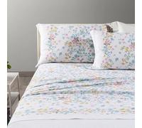 Caleffi Completo Lenzuola In Cotone Provenza Matrimoniale Azzurro Fior Di Cotone