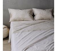 Caleffi - Completo Letto Matrimoniale con Lenzuola Matrimoniali Cotone 100% 240x280, Lenzuolo con Angoli Matrimoniale Coprimaterasso Sotto 180x200 per Materasso Alto 25cm, 2 Federe Cuscino Letto 50x80