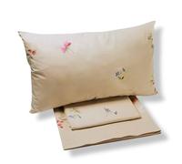 COMPLETO LENZUOLA CALEFFI FIORI/FLOREALE BEIGE 2PIAZZE/MATRIMONIALE 100%COTONE