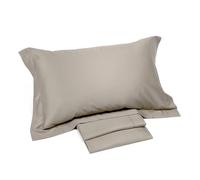 Caleffi - Completo-lenzuola Raso Tinta Unita Matrimoniale Sabbia