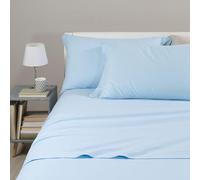 Caleffi - Completo-lenzuola Tinta unita flanella Tinta Unita Matrimoniale Cielo